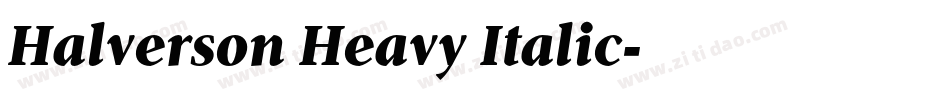 Halverson Heavy Italic字体转换